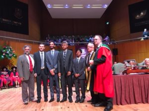 Dara, Aidan, Sheraz, Sarmad Ali, Atif, UL President, Des Fitzgerald and Professor Conor Ryan